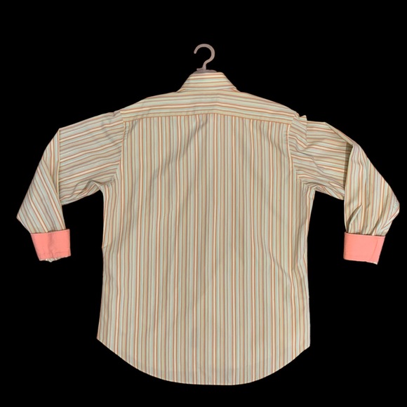 Men's TaylorByrd Button-Down Shirt in Citrus Green’s, Lt Blue and Coral Size XL - Picture 3 of 8